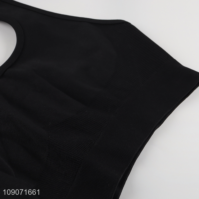 Good quality black women breathable sports fitness yoga bra for sale
