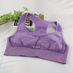 Online wholesale purple shockproof sports fitness yoga bra for women