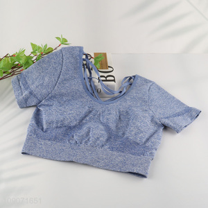 New arrival women sportswear breathable elastic women fitness sports T-shirt