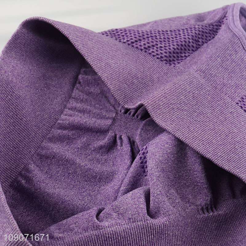 Online wholesale purple shockproof sports fitness yoga bra for women