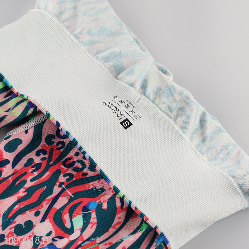 Yiwu market colorful elastic breathable fitness sports yoga pants for women