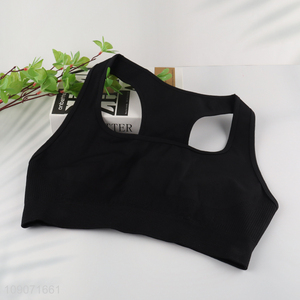 Good quality black women breathable sports fitness yoga bra for sale