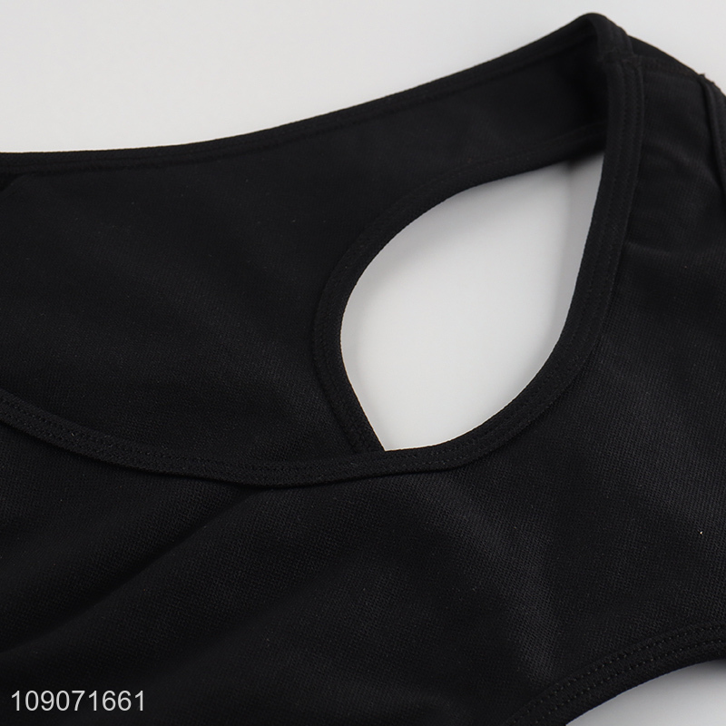 Good quality black women breathable sports fitness yoga bra for sale