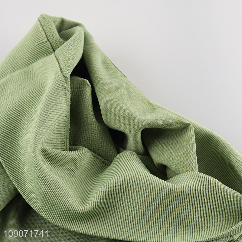 China wholesale green high elastic breathable women yoga sports pants