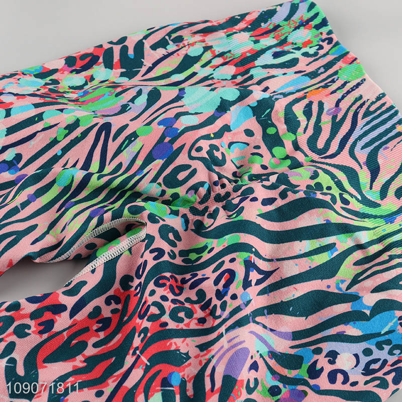 Yiwu market colorful elastic breathable fitness sports yoga pants for women