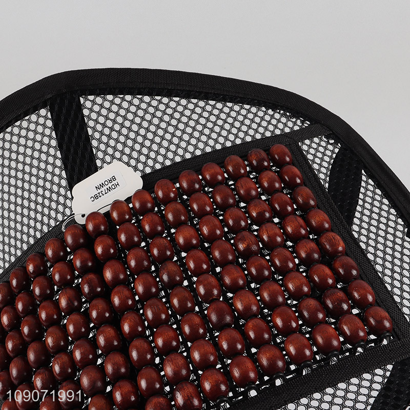 Good Quality Natural Wooden Beaded Car Back Support Lumbar Support