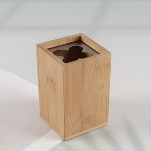 Good Quality 4-Slot Natural Bamboo Toothbrush Holder for Bathroom