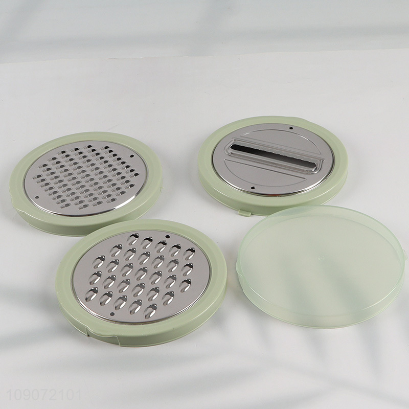 High Quality 3-In-1 Vegetable Grater Slicer with Container for Kitchen