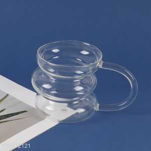 New Product Creative Glass Drinking Cup Coffe Cup with Handle