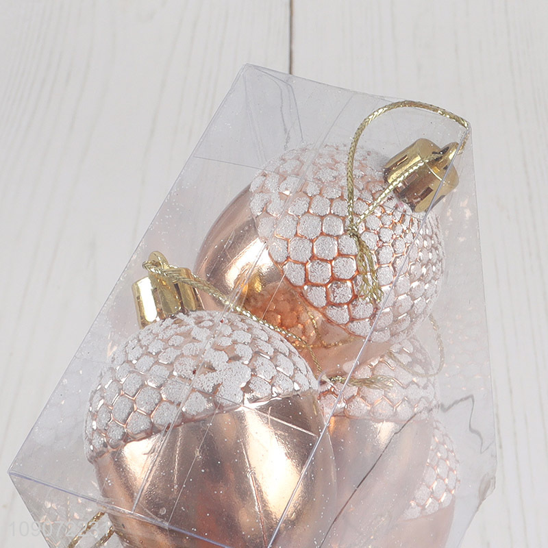 High Quality 6PCS Acorn Shaped Christmas Tree Hanging Ornaments