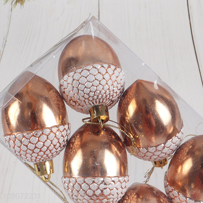 High Quality 6PCS Acorn Shaped Christmas Tree Hanging Ornaments