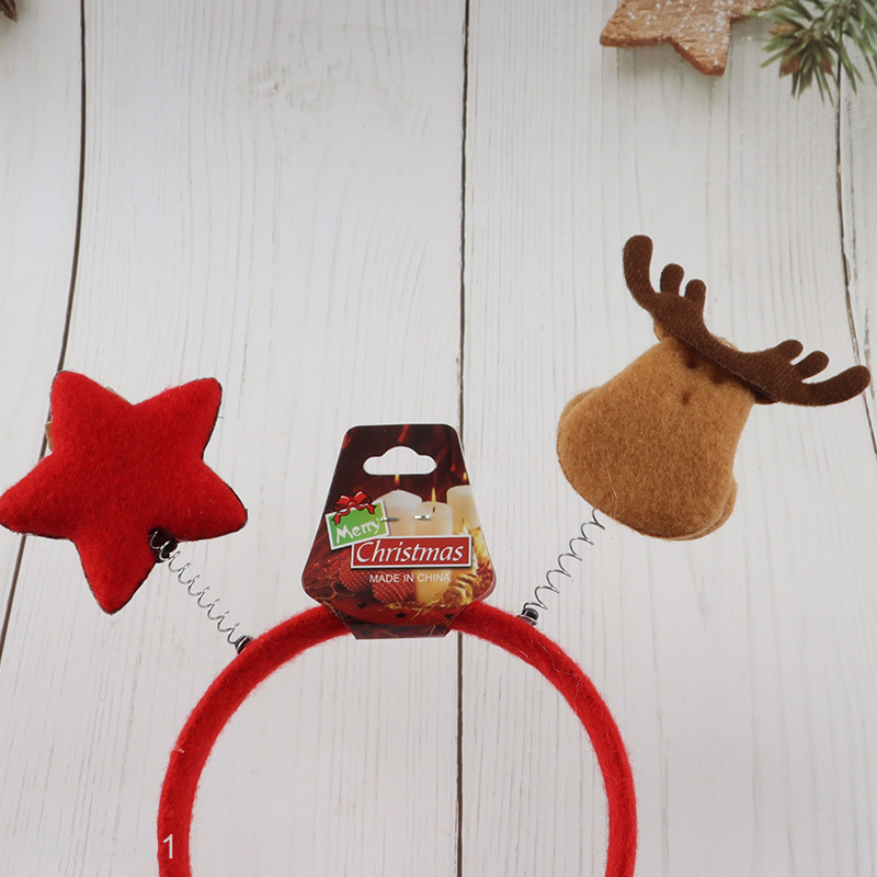 Hot items Christmas party supplies hair decoration Christmas hair hoop for adult