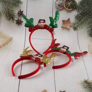 Hot selling elk Christmas hair hoop hair accessory for party supplies