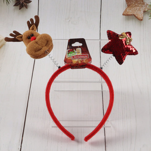 Hot items Christmas party supplies hair decoration Christmas hair hoop for adult