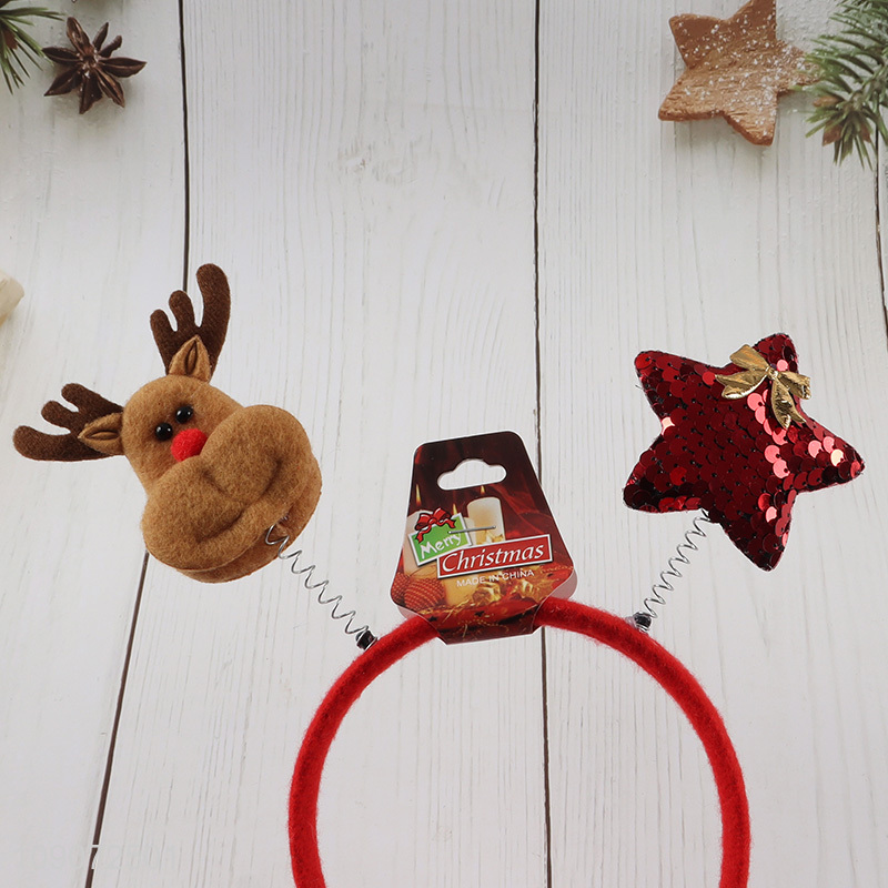 Hot items Christmas party supplies hair decoration Christmas hair hoop for adult