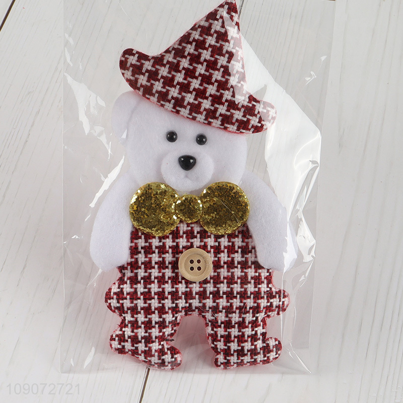 Online wholesale bear shape Christmas hanging ornament for xmas tree