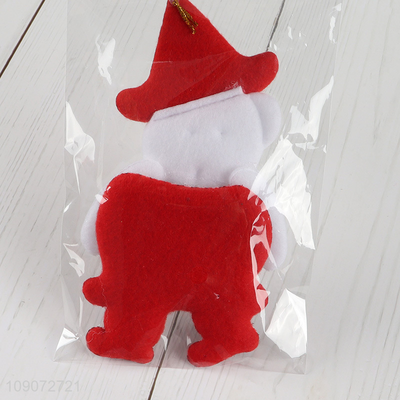 Online wholesale bear shape Christmas hanging ornament for xmas tree