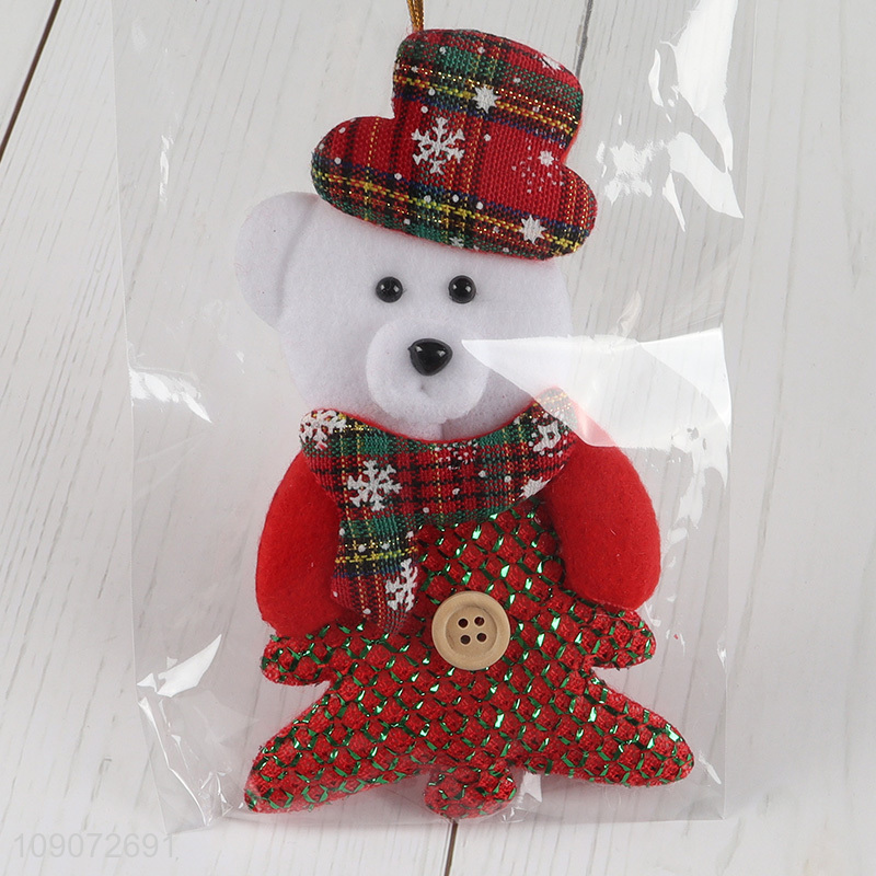 Top sale bear shape Christmas hanging ornament for xmas tree