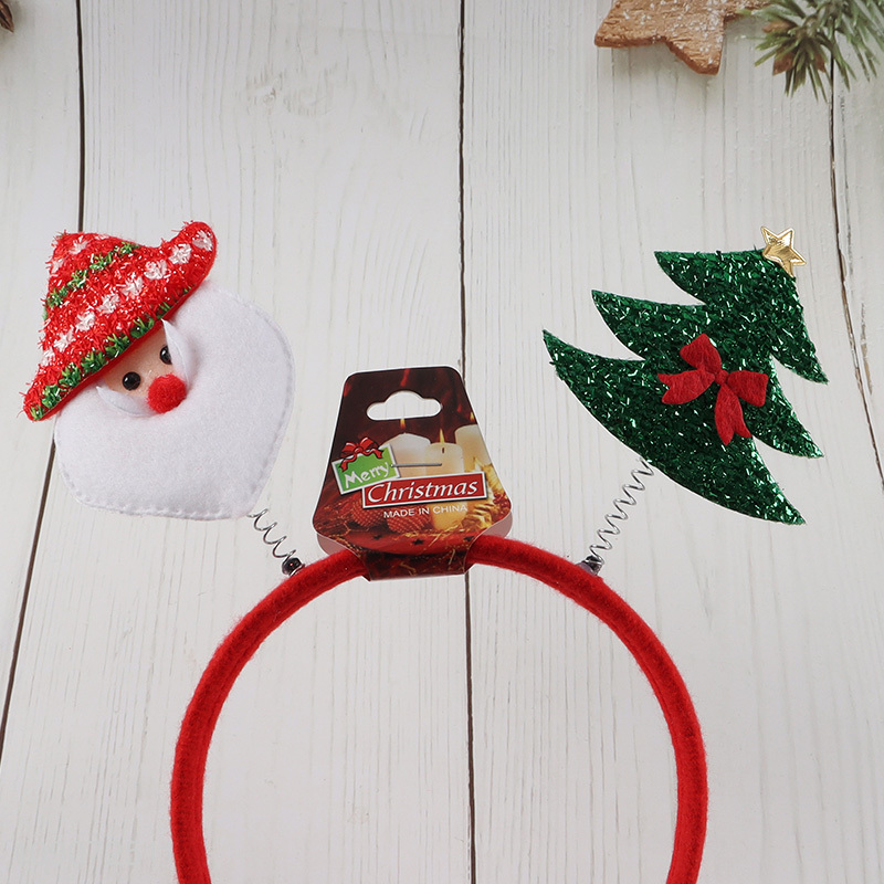 China products santa claus decorative Christmas hair hoop for party supplies