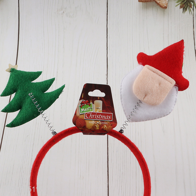 China products santa claus decorative Christmas hair hoop for party supplies