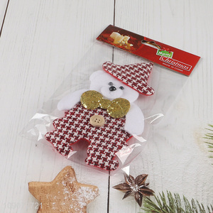 Online wholesale bear shape Christmas hanging ornament for xmas tree