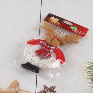 China wholesale reindeer shape Christmas hanging ornament for Christmas tree