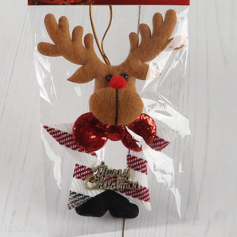 China wholesale reindeer shape decorative Christmas hanging ornament