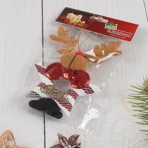 China wholesale reindeer shape decorative Christmas hanging ornament