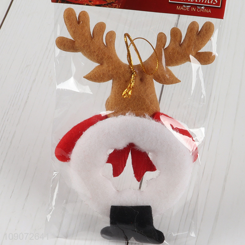 China wholesale reindeer shape Christmas hanging ornament for Christmas tree
