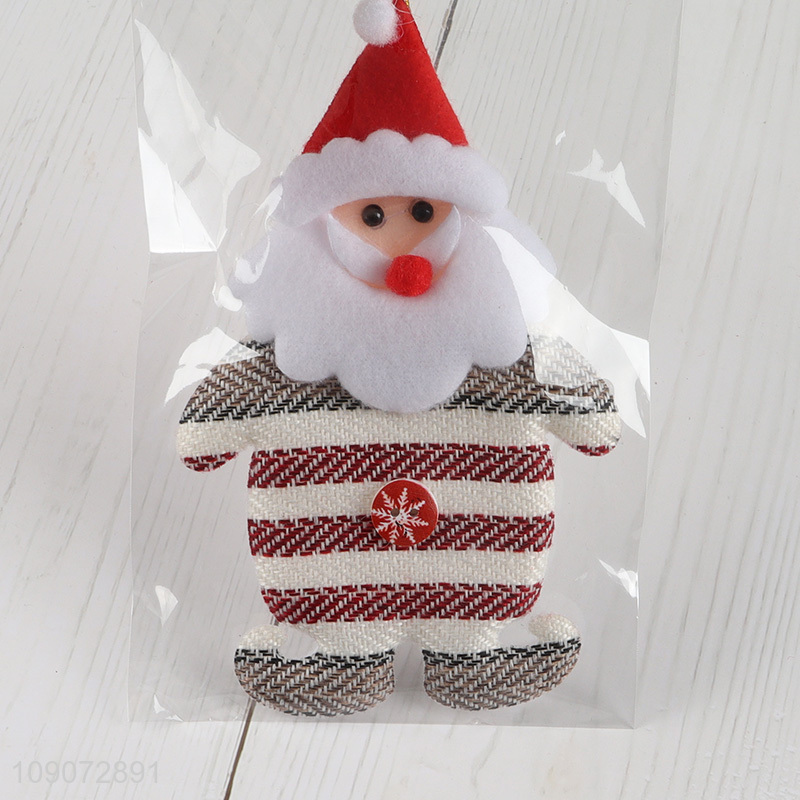Factory direct sale Santa claus shape non-woven fabric Christmas hanging ornament