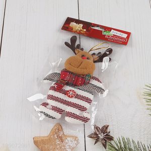 Factory wholesale reindeer shape non-woven fabric Christmas hanging ornament