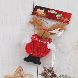 China wholesale reindeer shape non-woven fabric Christmas hanging ornament