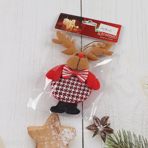 Online wholesale reindeer shape non-woven fabric Christmas hanging ornament
