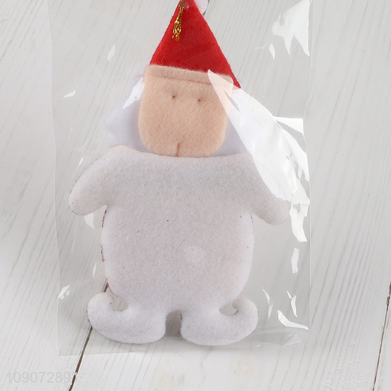 Factory direct sale Santa claus shape non-woven fabric Christmas hanging ornament