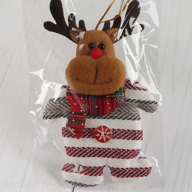 Factory wholesale reindeer shape non-woven fabric Christmas hanging ornament