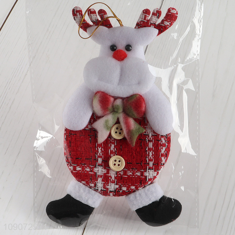 Best selling reindeer shape non-woven fabric Christmas hanging ornament wholesale