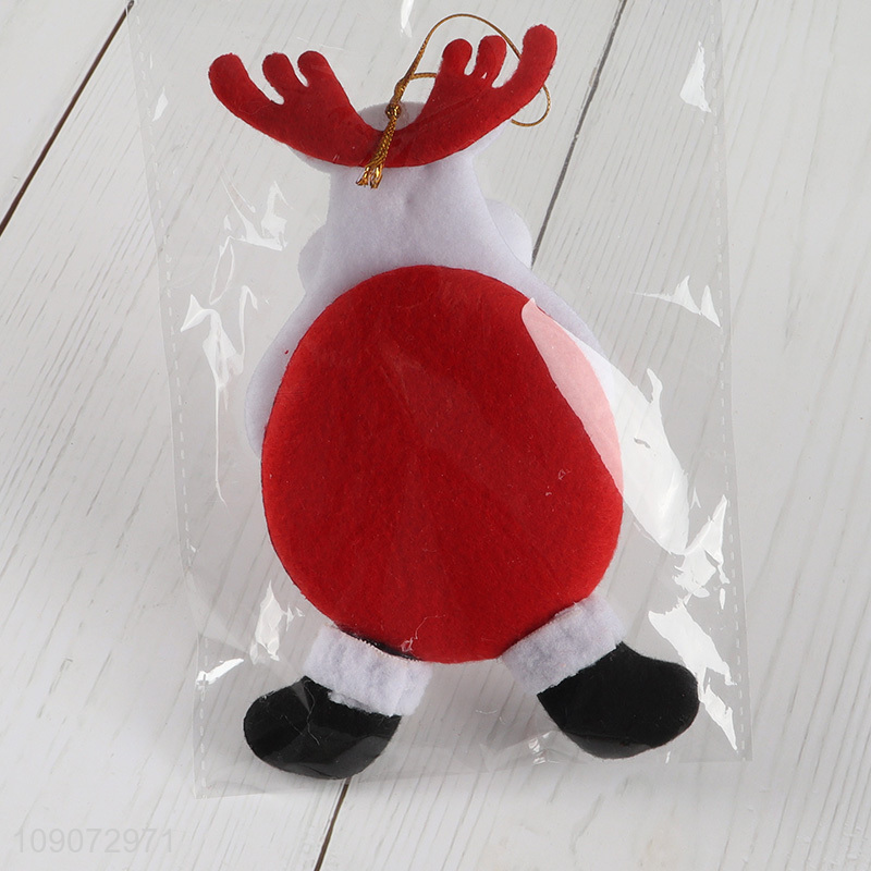 Best selling reindeer shape non-woven fabric Christmas hanging ornament wholesale