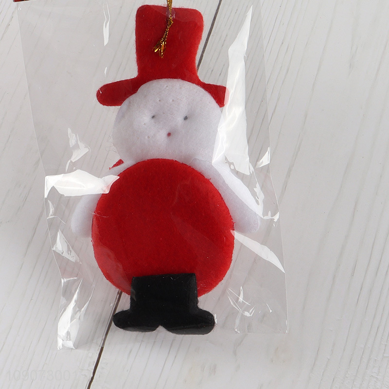 Online wholesale snowman shape non-woven fabric Christmas hanging ornament