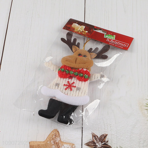 High quality reindeer shape non-woven fabric Christmas hanging ornament for sale