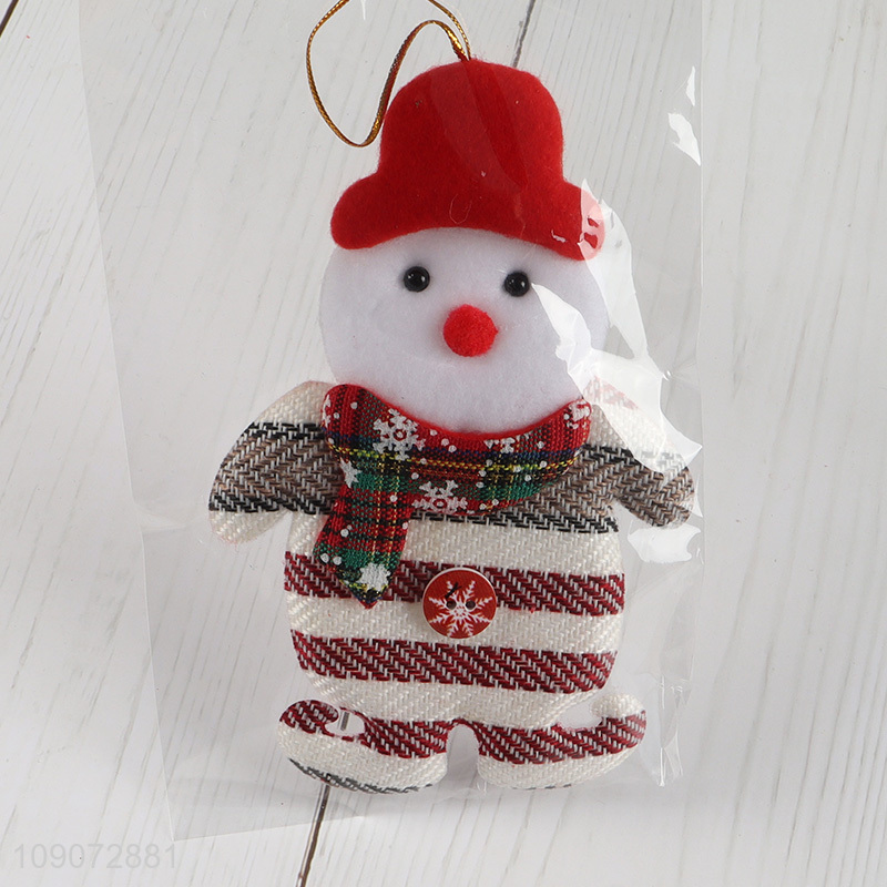 Low price snowman shape non-woven fabric Christmas hanging ornament