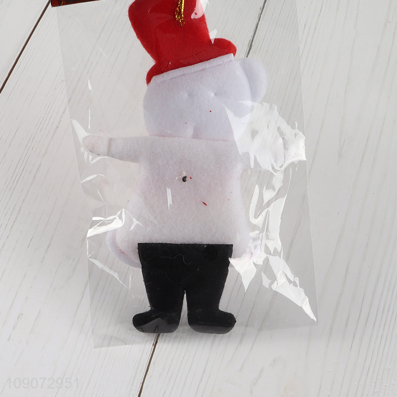 Hot sale bear shape non-woven fabric Christmas hanging ornament for decoration
