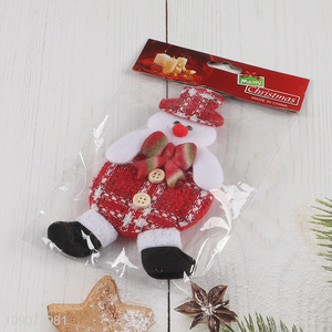 Yiwu market snowman shape non-woven fabric Christmas hanging ornament for decoration
