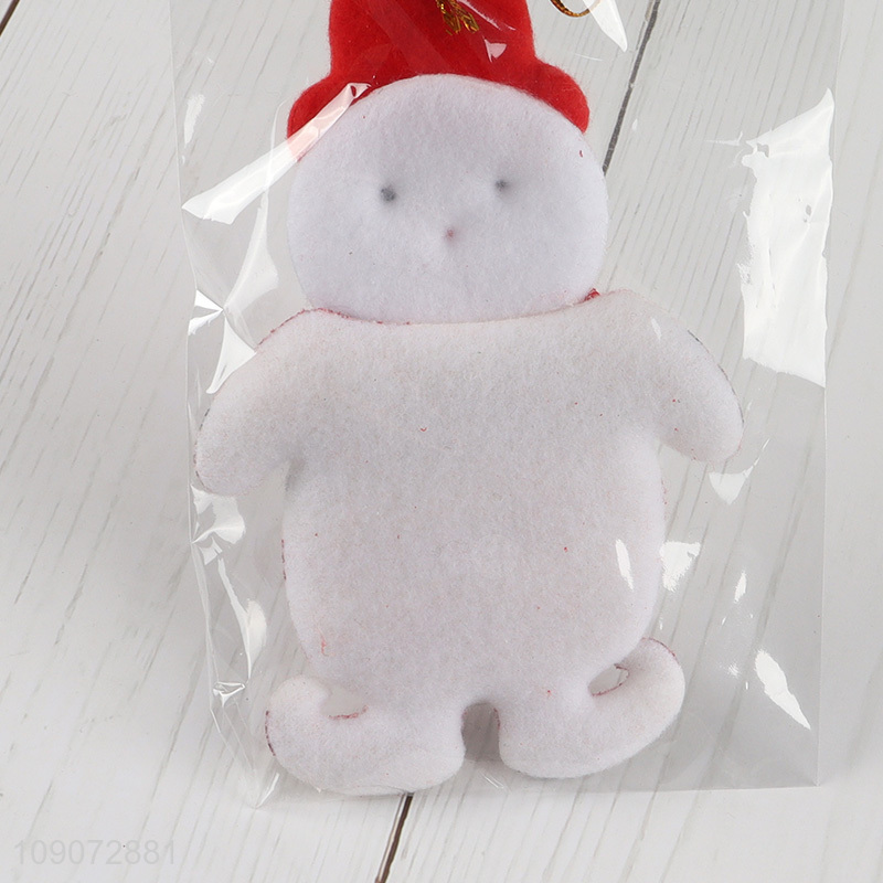 Low price snowman shape non-woven fabric Christmas hanging ornament