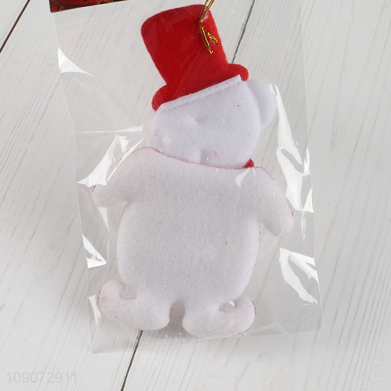 Hot items snowman shape non-woven fabric Christmas hanging ornament for decoration