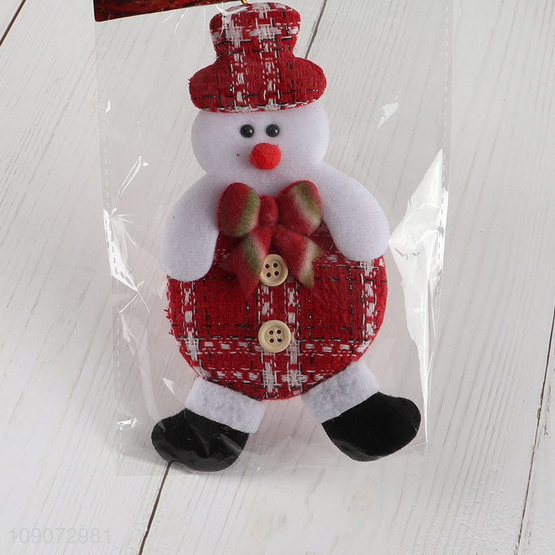 Yiwu market snowman shape non-woven fabric Christmas hanging ornament for decoration