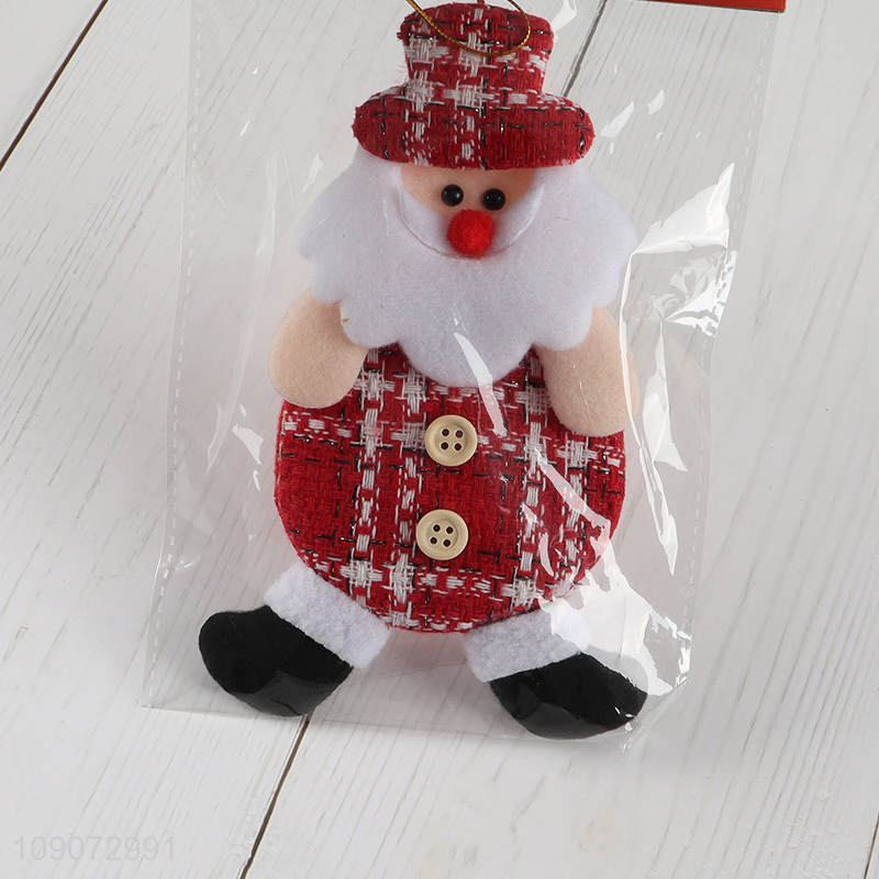 Good selling Santa claus shape non-woven fabric Christmas hanging ornament