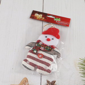 Low price snowman shape non-woven fabric Christmas hanging ornament
