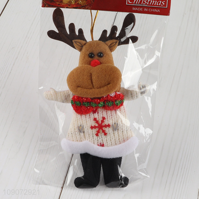 High quality reindeer shape non-woven fabric Christmas hanging ornament for sale