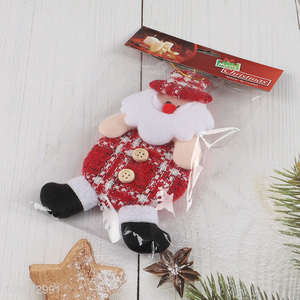 Good selling Santa claus shape non-woven fabric Christmas hanging ornament
