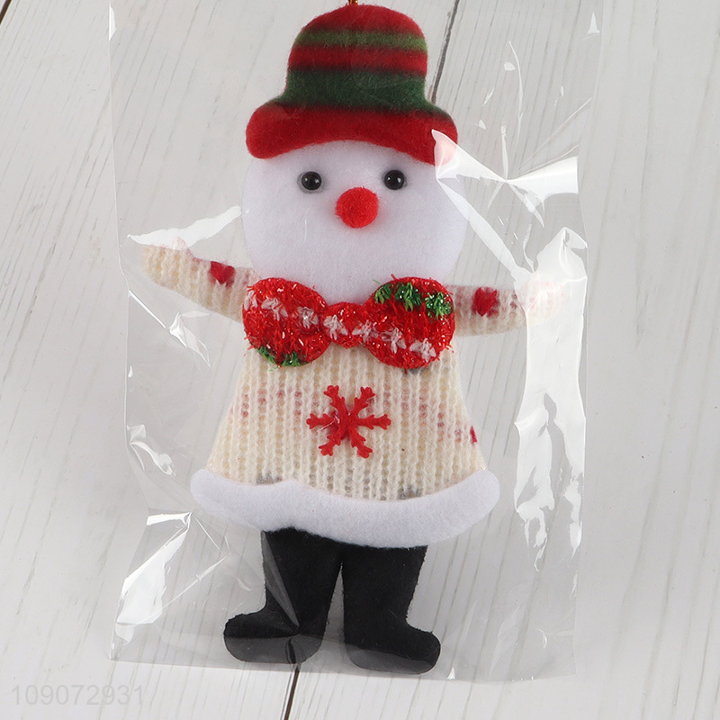 Best sale snowman shape non-woven fabric Christmas hanging ornament for xmas tree